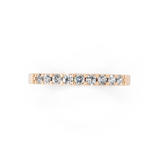 Elegant Half-Eternity Inspired Stone Band Ring for Everyday Luxury