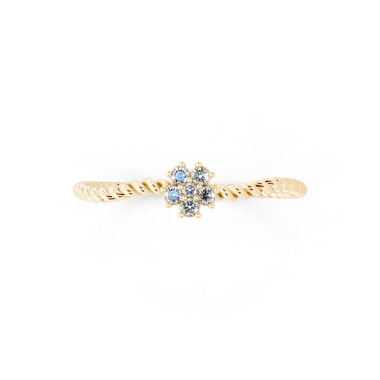 Radiance Gold Tone Lab Grown Diamond-Like Statement Ring - Modern Elegant Design