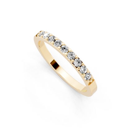 Elegant Half-Eternity Inspired Stone Band Ring for Everyday Luxury