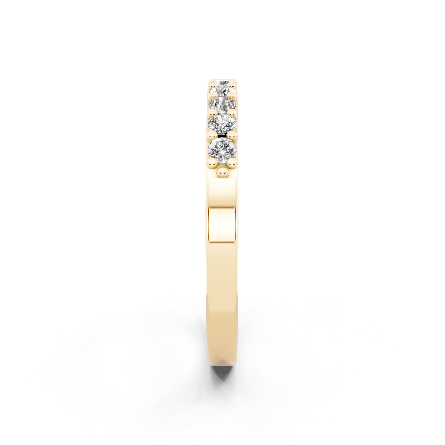 Elegant Half-Eternity Inspired Stone Band Ring for Everyday Luxury