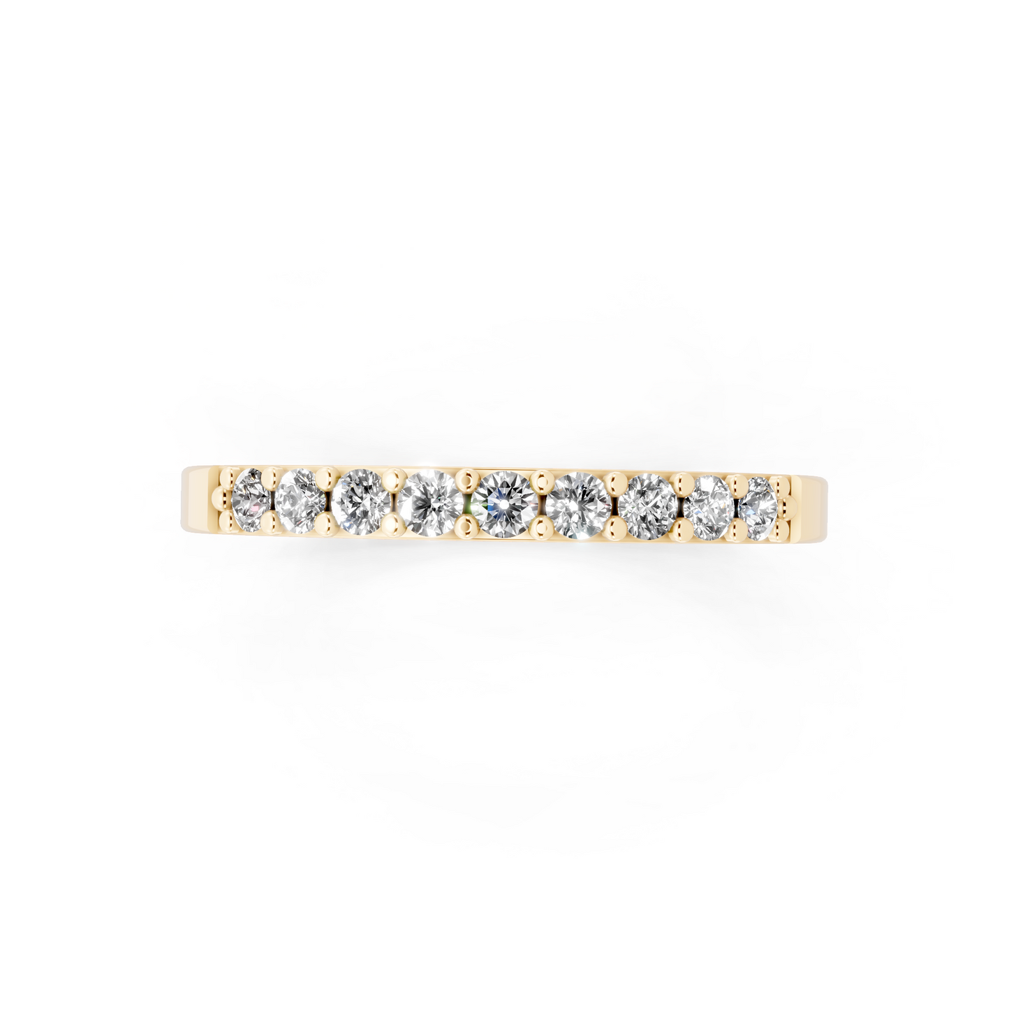 Elegant Half-Eternity Inspired Stone Band Ring for Everyday Luxury