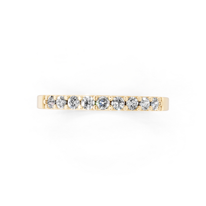 Elegant Half-Eternity Inspired Stone Band Ring for Everyday Luxury