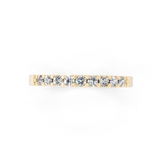 Elegant Half-Eternity Inspired Stone Band Ring for Everyday Luxury