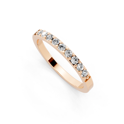 Elegant Half-Eternity Inspired Stone Band Ring for Everyday Luxury