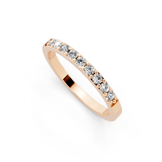 Elegant Half-Eternity Inspired Stone Band Ring for Everyday Luxury