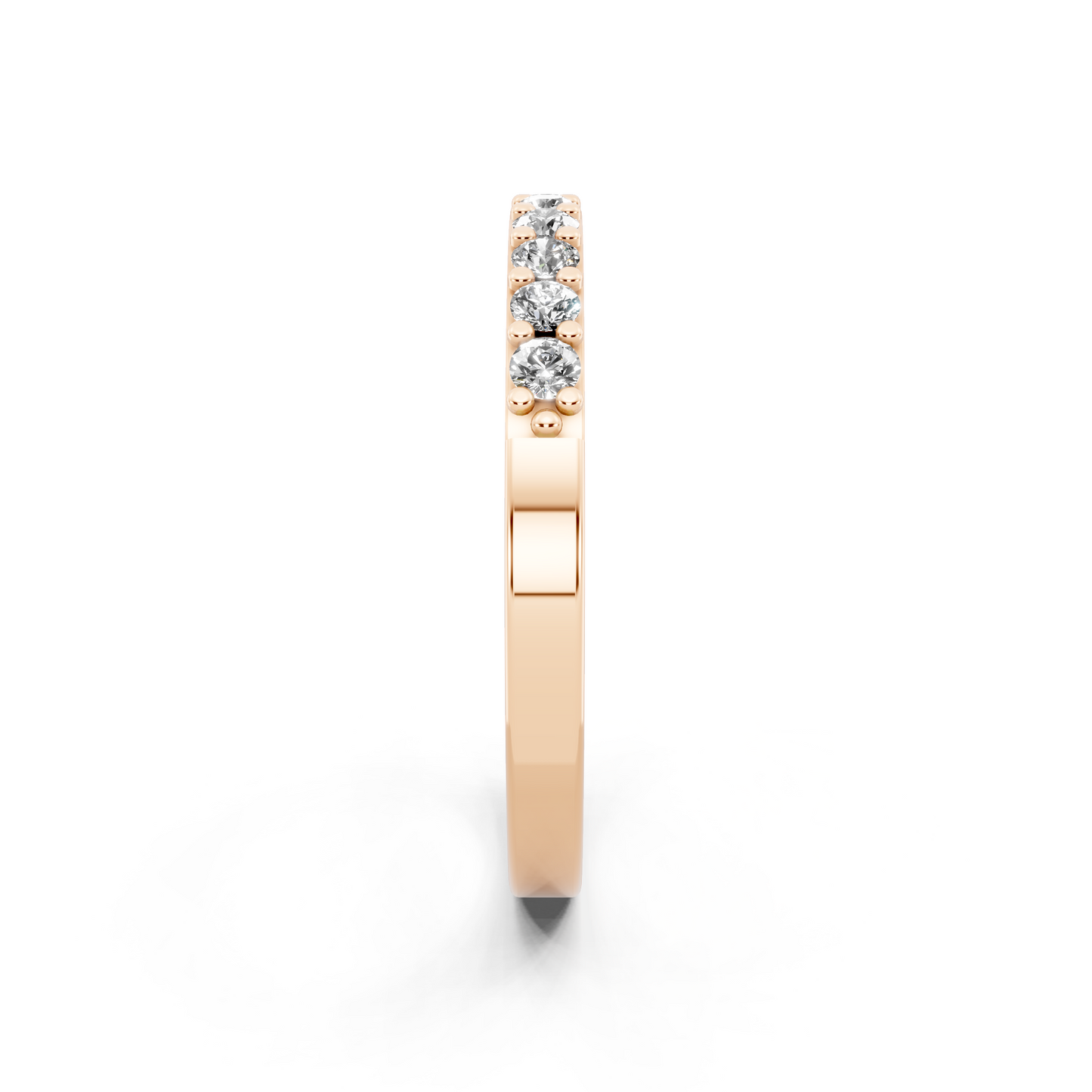 Elegant Half-Eternity Inspired Stone Band Ring for Everyday Luxury