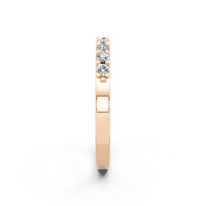 Elegant Half-Eternity Inspired Stone Band Ring for Everyday Luxury