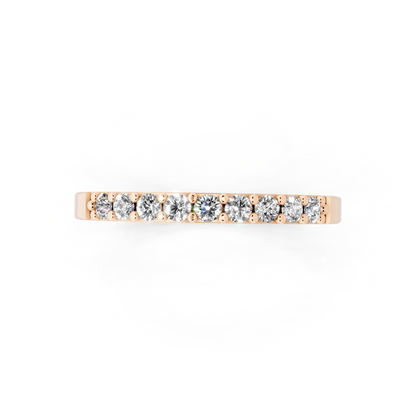 Elegant Half-Eternity Inspired Stone Band Ring for Everyday Luxury