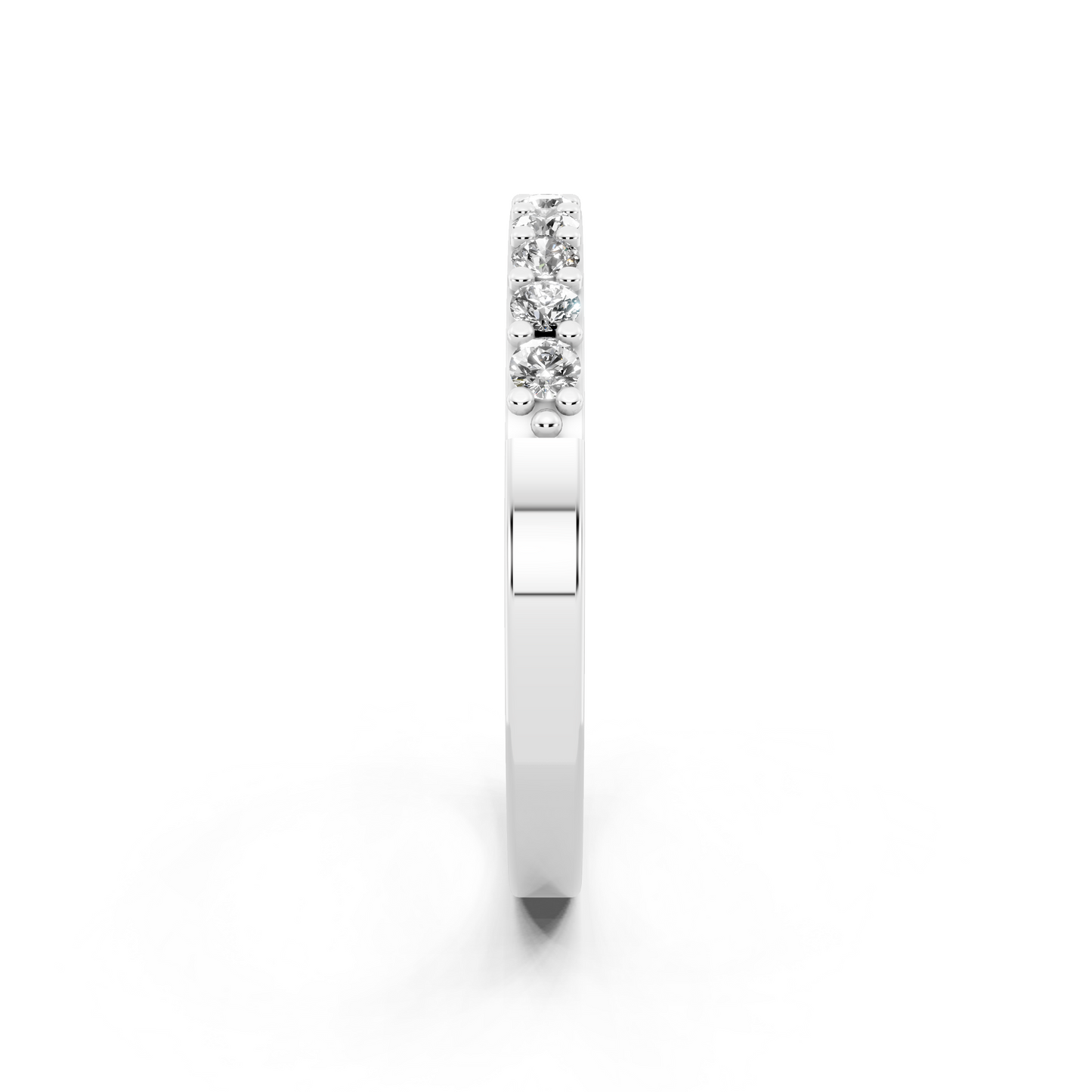 Elegant Half-Eternity Inspired Stone Band Ring for Everyday Luxury