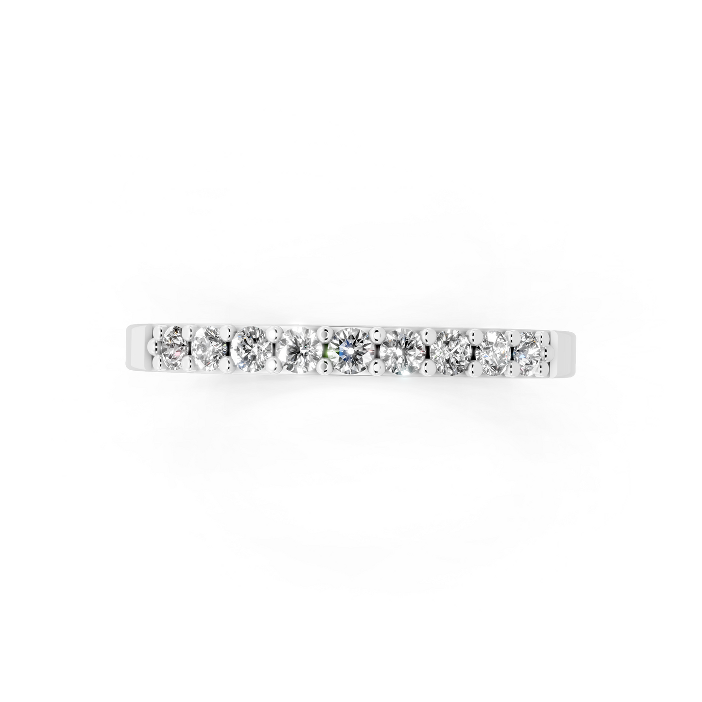 Elegant Half-Eternity Inspired Stone Band Ring for Everyday Luxury