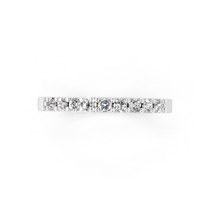 Elegant Half-Eternity Inspired Stone Band Ring for Everyday Luxury