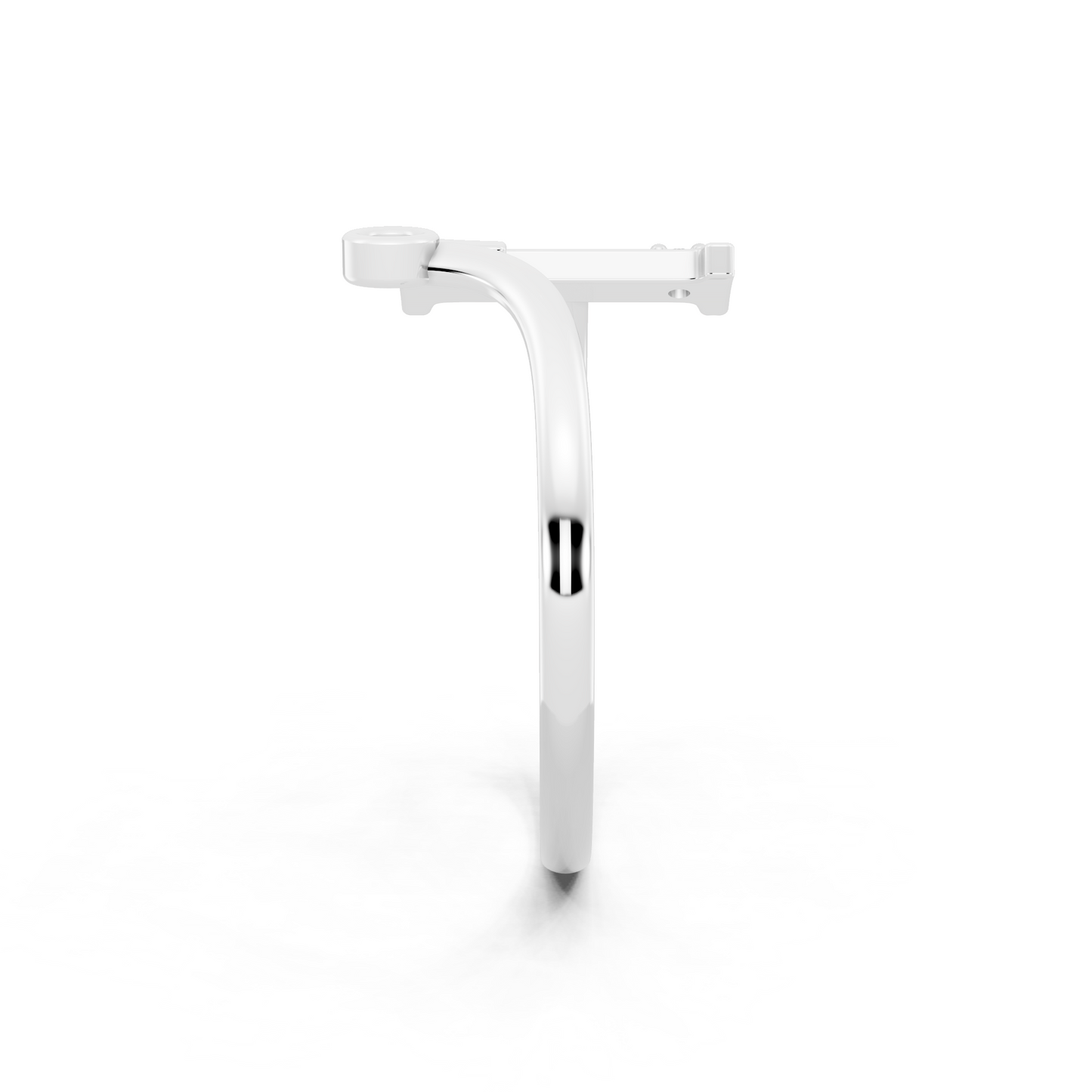White Gold Letter L  Lab Grown Diamond Ring – Modern Initial Statement Ring with Bezel Accent