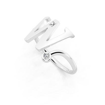 Geometric Gold Tone Open Ring with Sculptural Zigzag Design