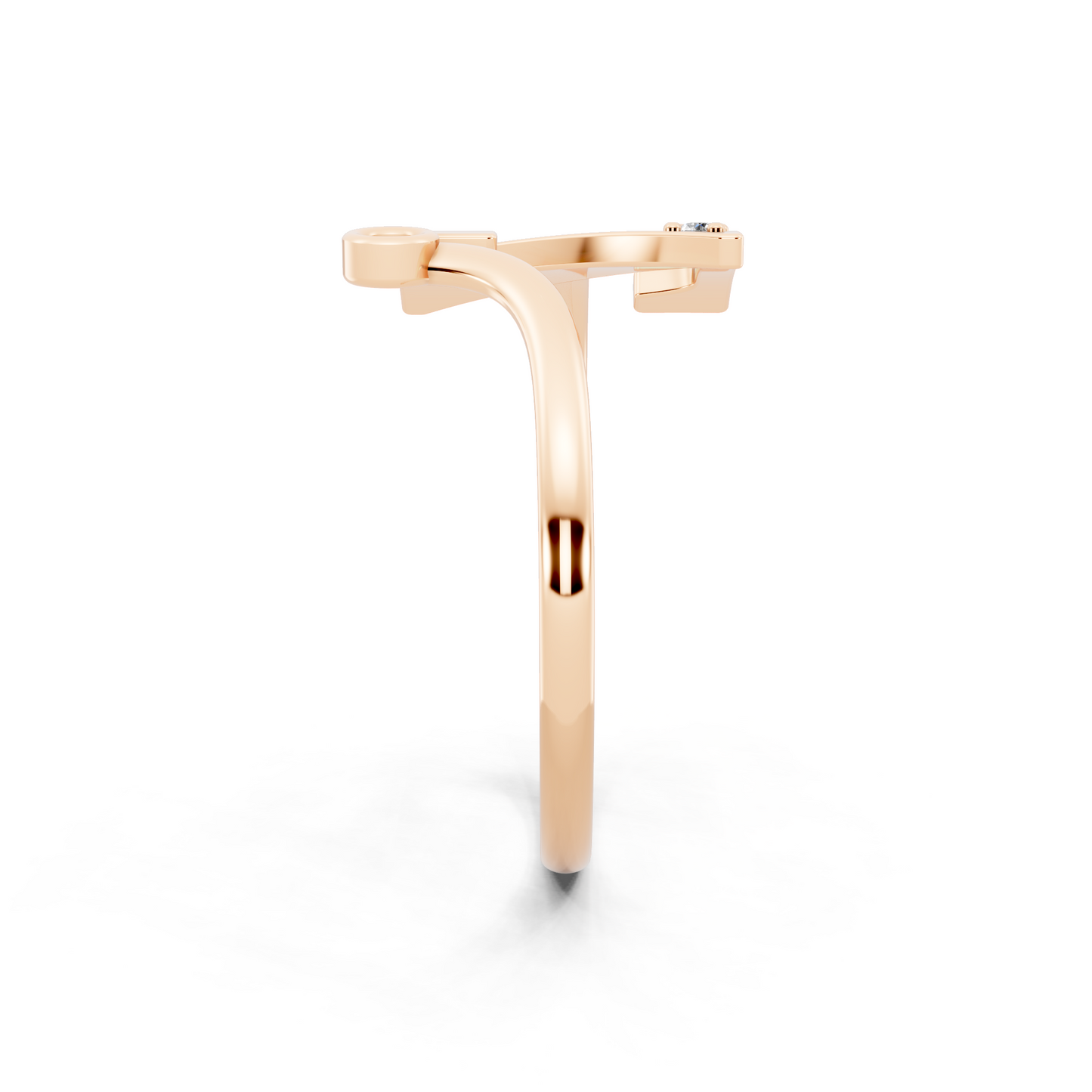 Modern  Gold Tone Statement Ring with Monogram-Inspired Z Design