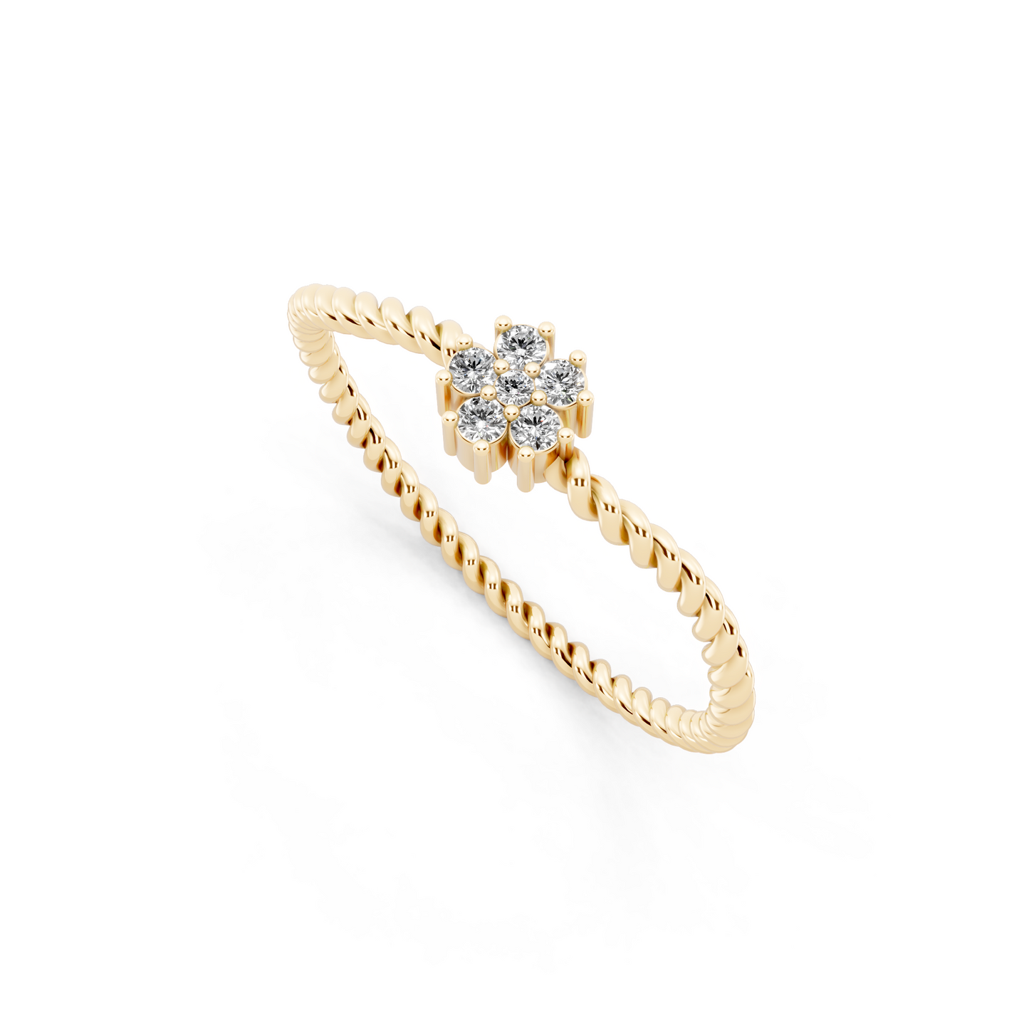 Radiance Gold Tone  Lab Grown Diamond-Like Statement Ring - Modern Elegant Design