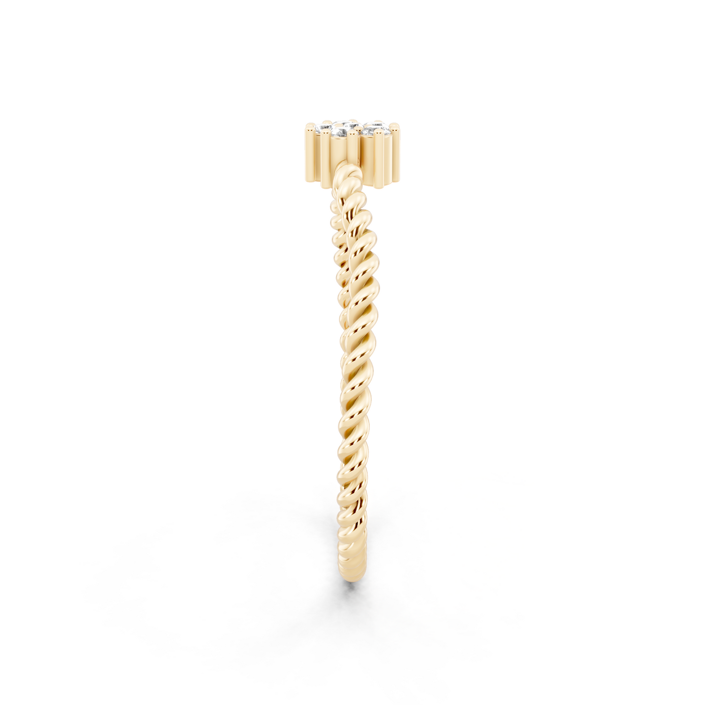 Radiance Gold Tone  Lab Grown Diamond-Like Statement Ring - Modern Elegant Design