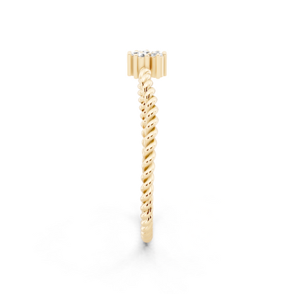 Radiance Gold Tone  Lab Grown Diamond-Like Statement Ring - Modern Elegant Design