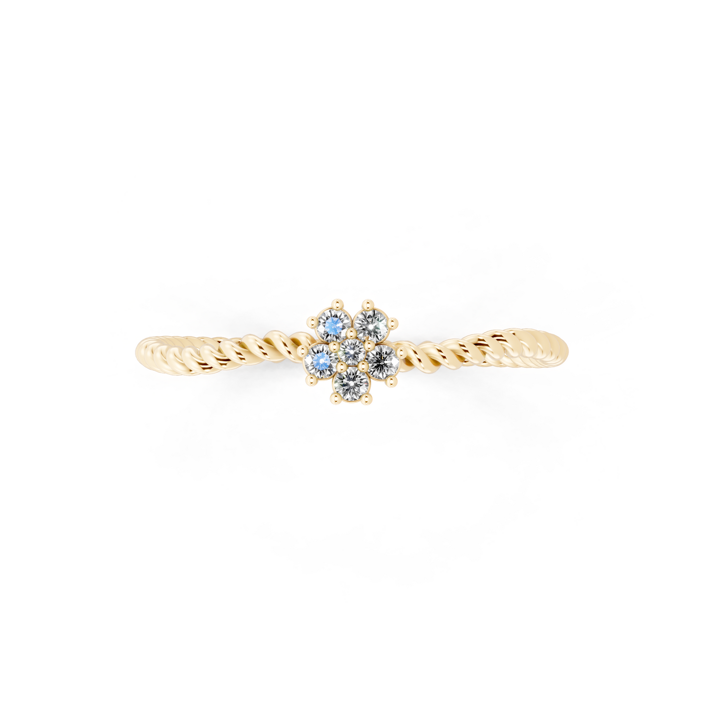 Radiance Gold Tone  Lab Grown Diamond-Like Statement Ring - Modern Elegant Design