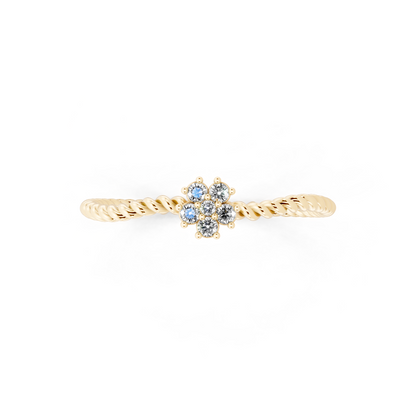 Radiance Gold Tone  Lab Grown Diamond-Like Statement Ring - Modern Elegant Design