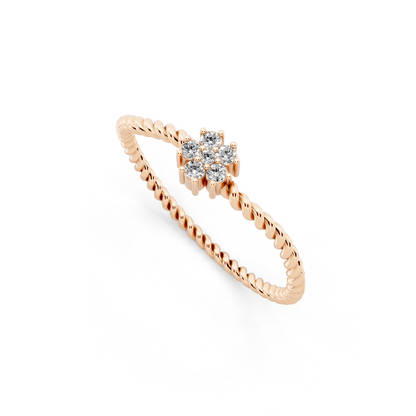 Radiance Gold Tone  Lab Grown Diamond-Like Statement Ring - Modern Elegant Design
