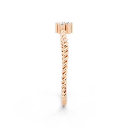 Radiance Gold Tone  Lab Grown Diamond-Like Statement Ring - Modern Elegant Design