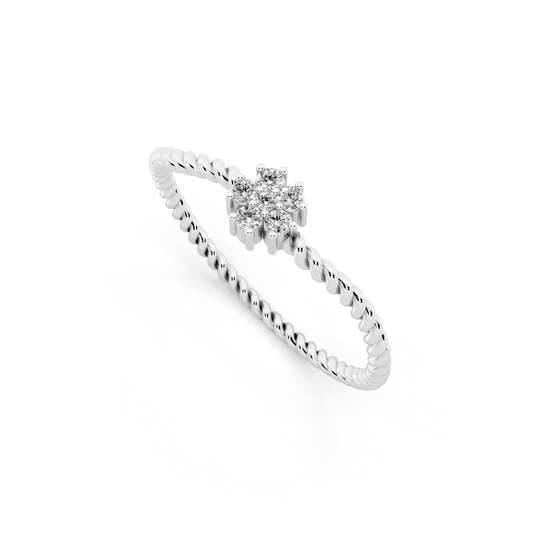 Radiance Gold Tone  Lab Grown Diamond-Like Statement Ring - Modern Elegant Design