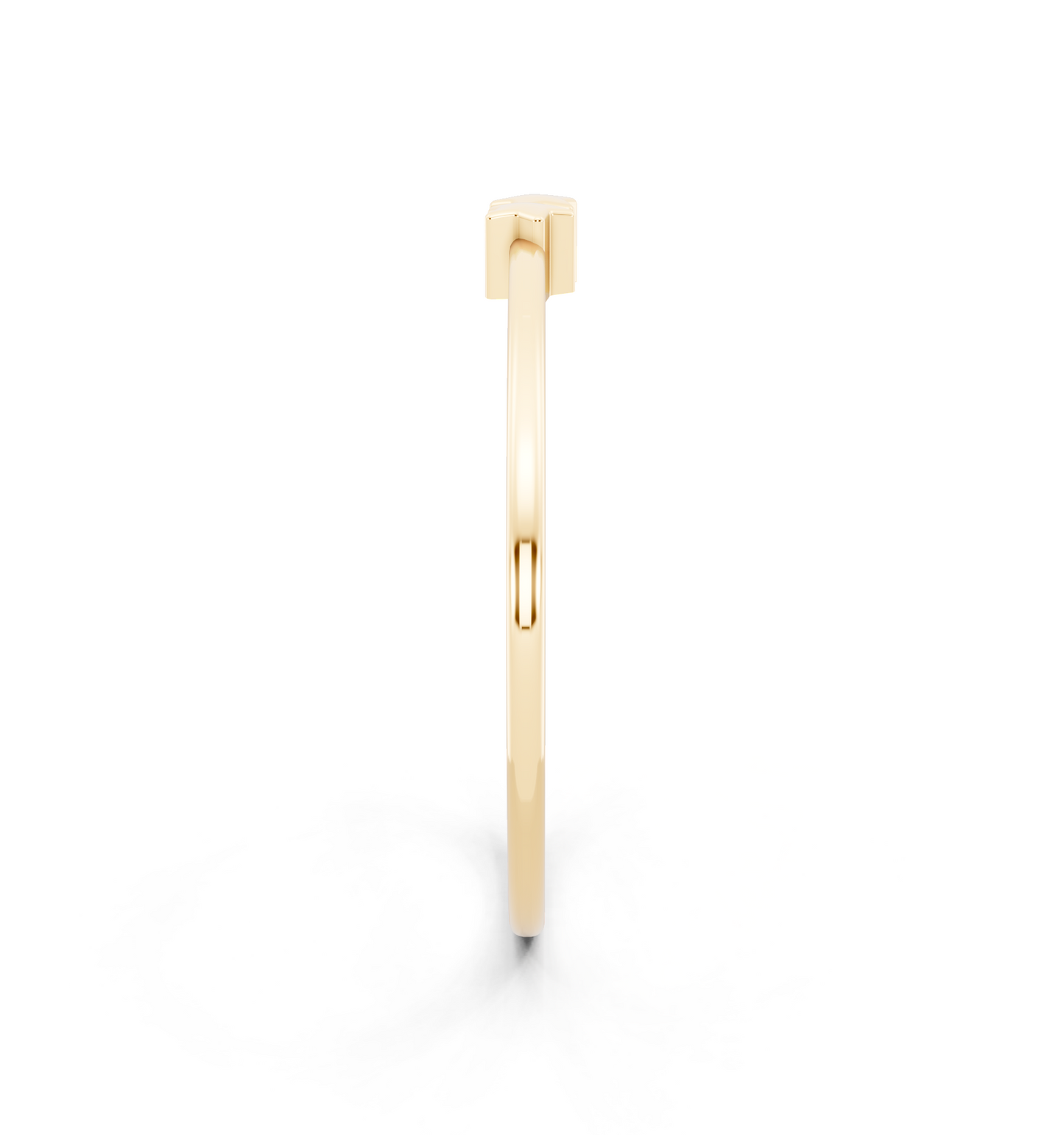 Celeste Duo Star Ring in Yellow Gold Tone - Minimal Celestial Band