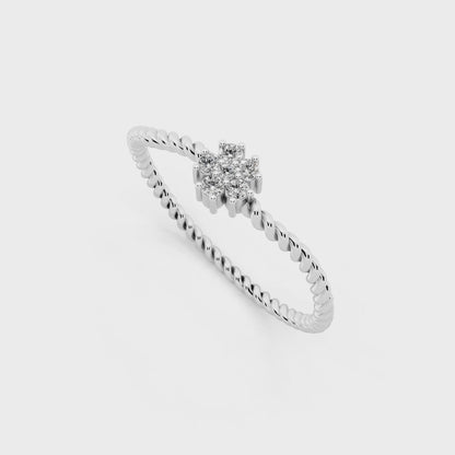 Radiance Gold Tone  Lab Grown Diamond-Like Statement Ring - Modern Elegant Design