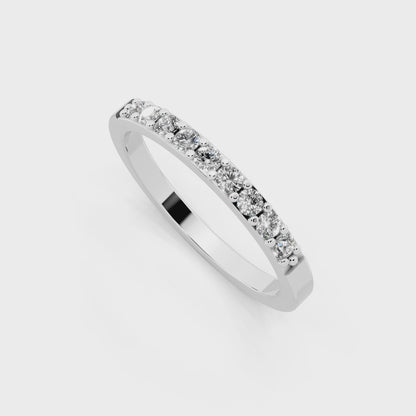 Elegant Half-Eternity Inspired Stone Band Ring for Everyday Luxury