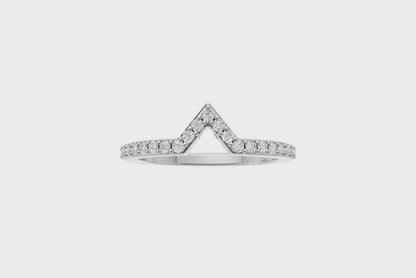 Radiant V Diamond Stacking Ring