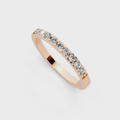 Elegant Half-Eternity Inspired Stone Band Ring for Everyday Luxury