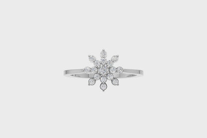 Aurora Snowflake Diamond Ring