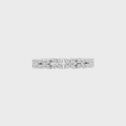 Celestia Dual Row Eternity Band