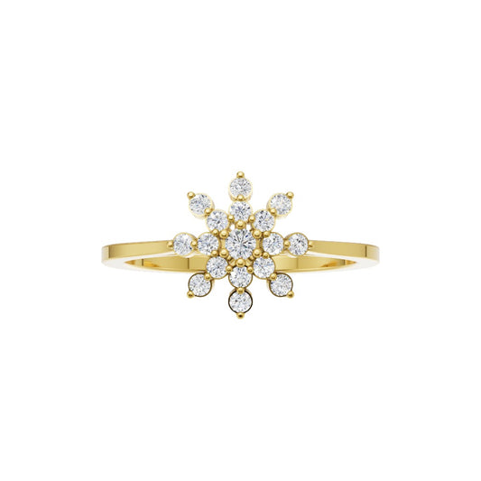Aurora Snowflake Diamond Ring