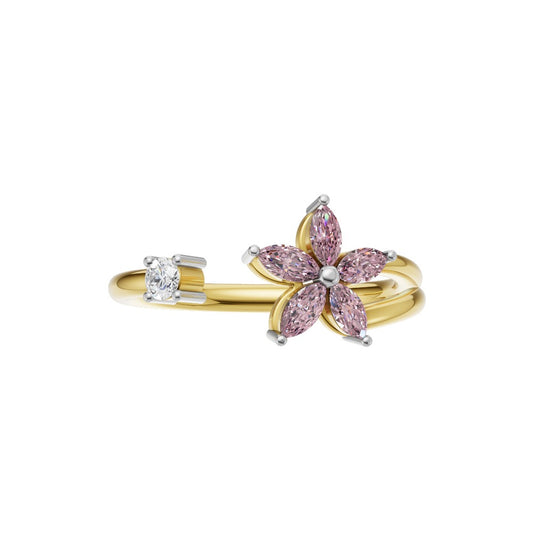 Blossom Pink Sapphire Floral Ring