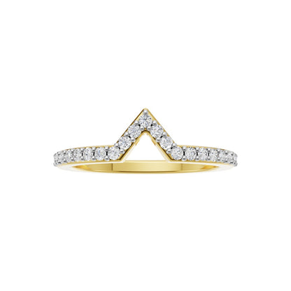 Radiant V Diamond Stacking Ring