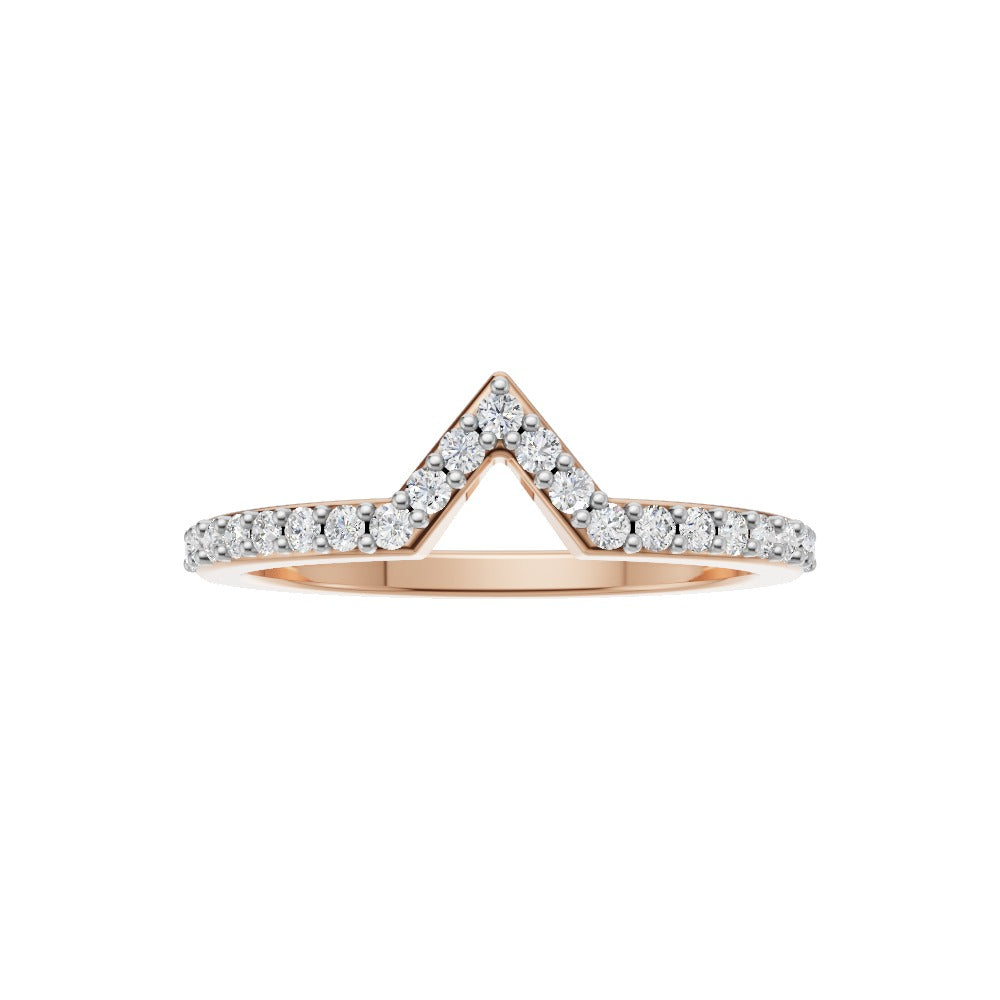 Radiant V Diamond Stacking Ring
