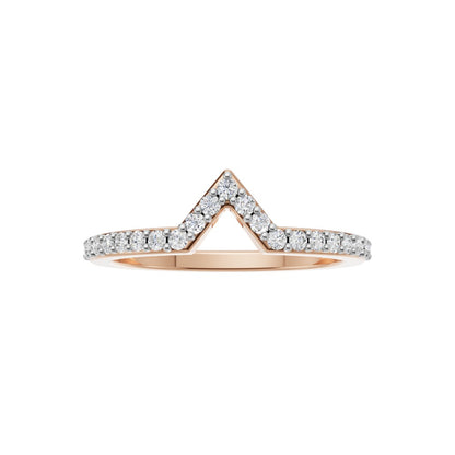 Radiant V Diamond Stacking Ring