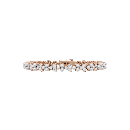 Lustre Bloom Pearl Diamond Bracelet