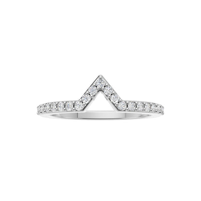 Radiant V Diamond Stacking Ring