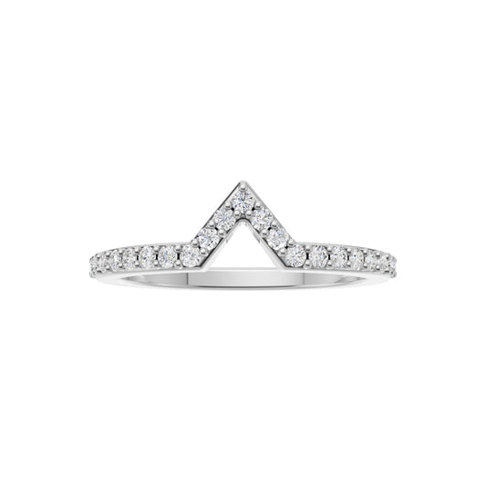 Radiant V Diamond Stacking Ring
