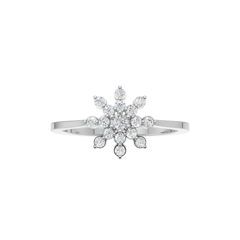 Aurora Snowflake Diamond Ring