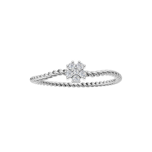 Twist Bloom Diamond Ring