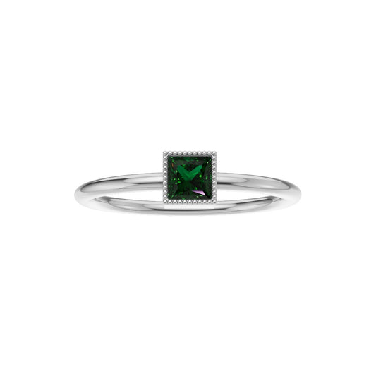 Emerald Grace Princess-Cut Ring