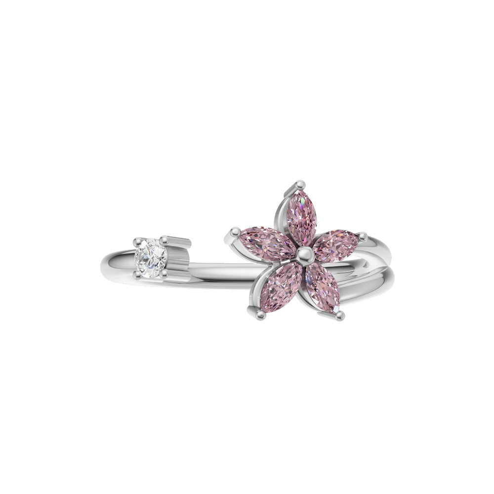 Blossom Pink Sapphire Floral Ring