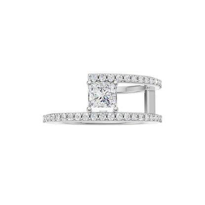Aurora Princess-Cut Diamond Wrap Ring