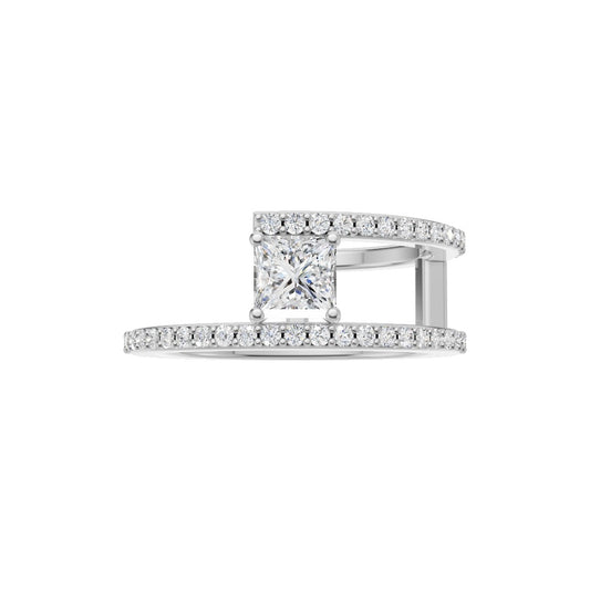 Aurora Princess-Cut Diamond Wrap Ring